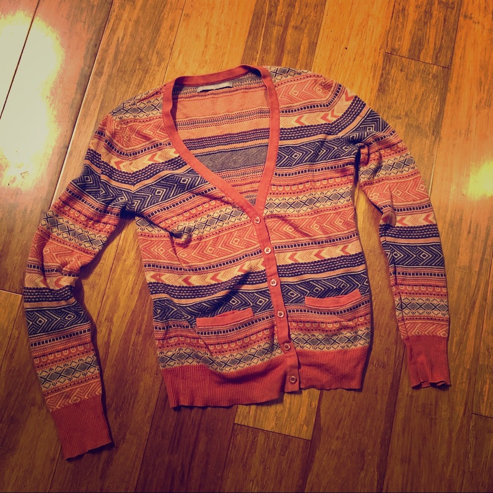 Rubbish Southwest Print Cardigan w/ front pockets